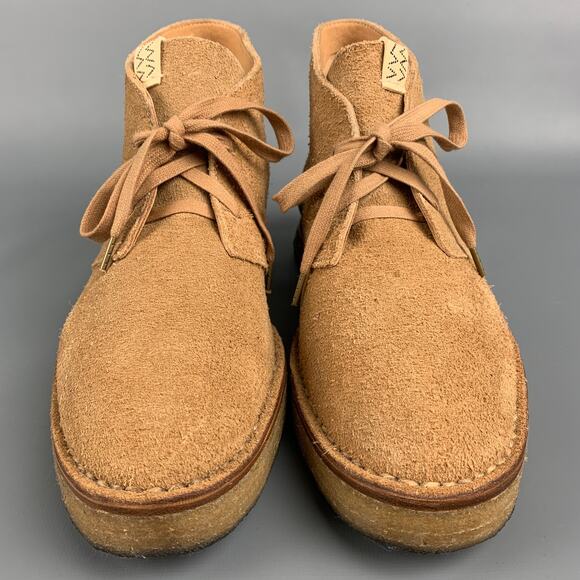 VISVIM Size 9 Sand Textured Leather Lace Up ISDT BOOTS-FOLK main image 8